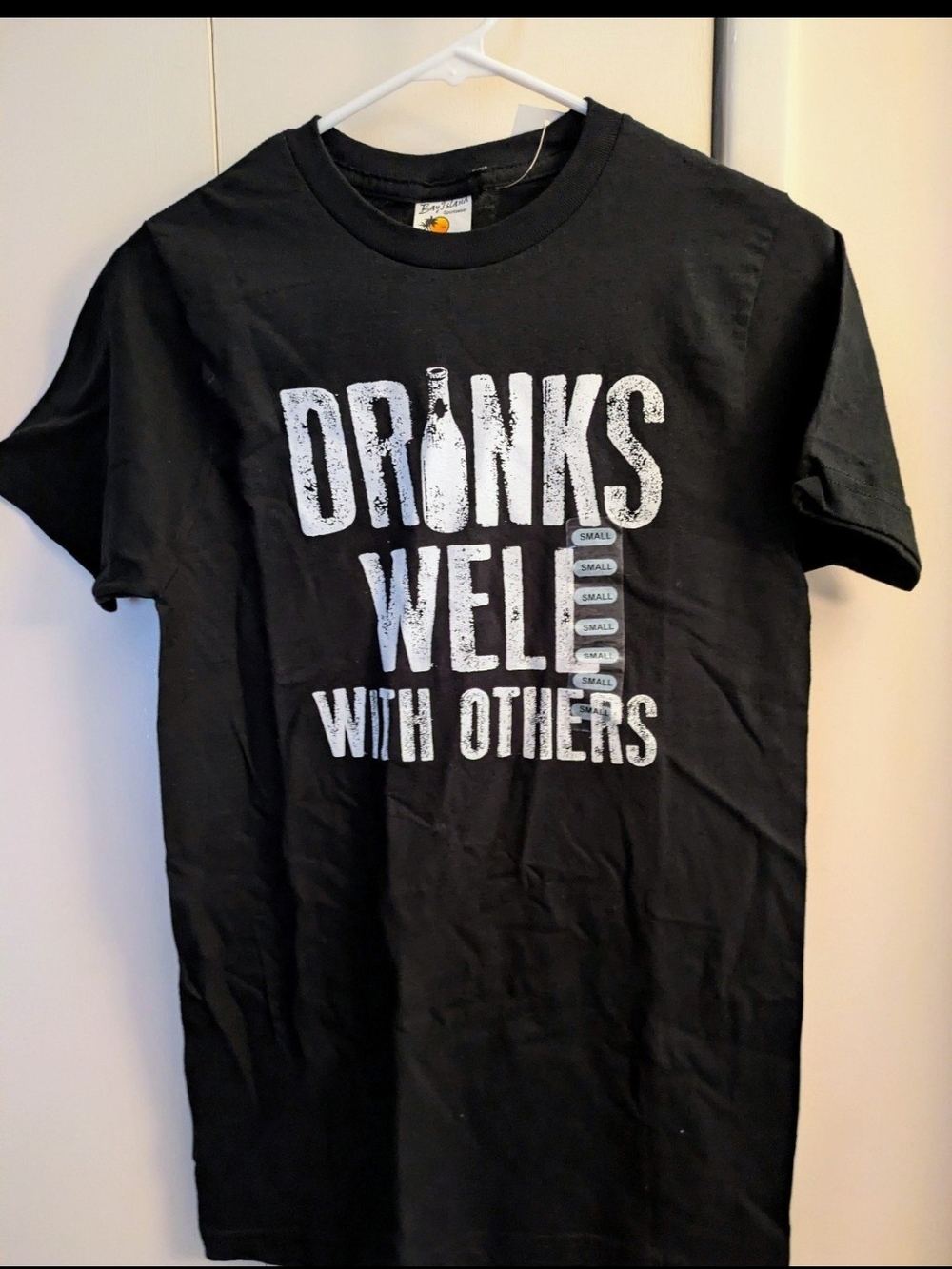 Men’s Black Graphic Tee - "Drinks Well With Others"